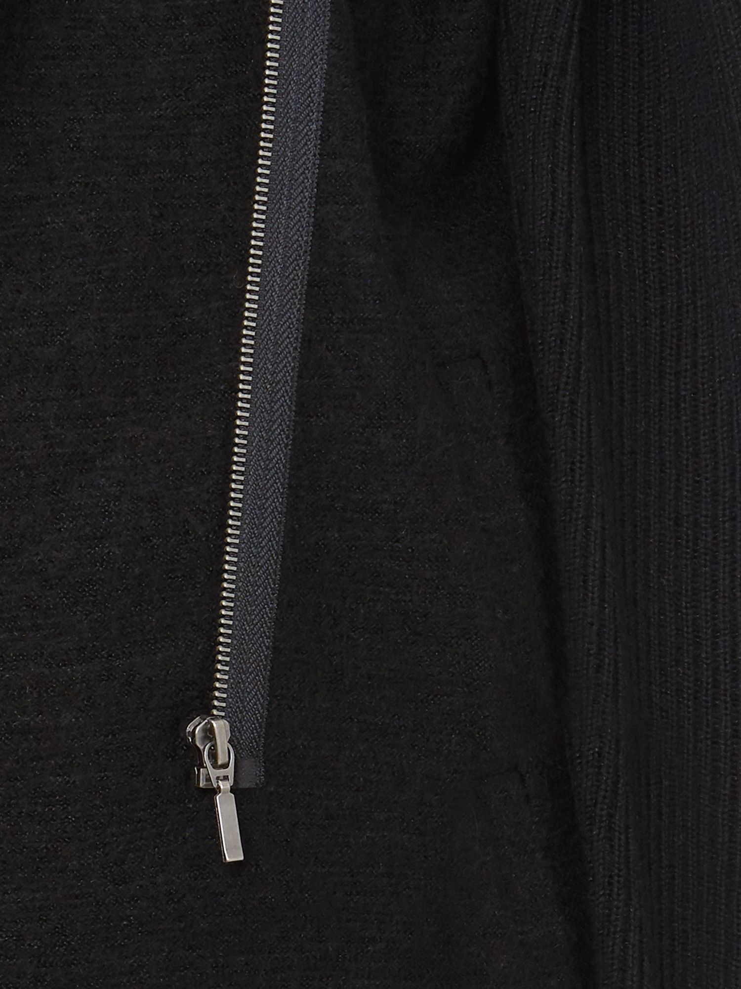 Phase Eight Byanca Zip Up Knit Coat, Black at John Lewis & Partners