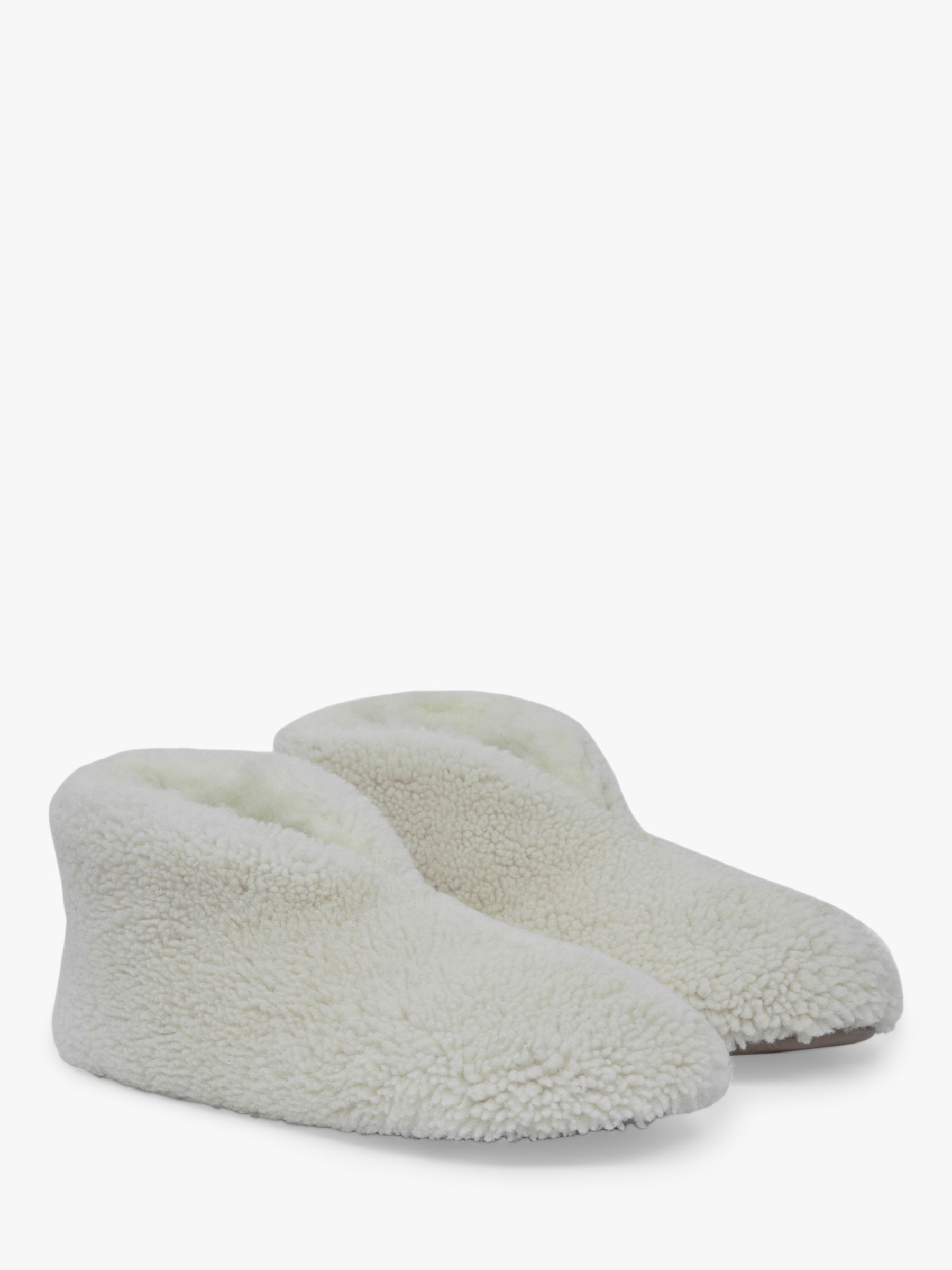 Buy Celtic & Co.Teddy Sheepskin Soft Sole Bootee Slippers, Ecru Online at johnlewis.com