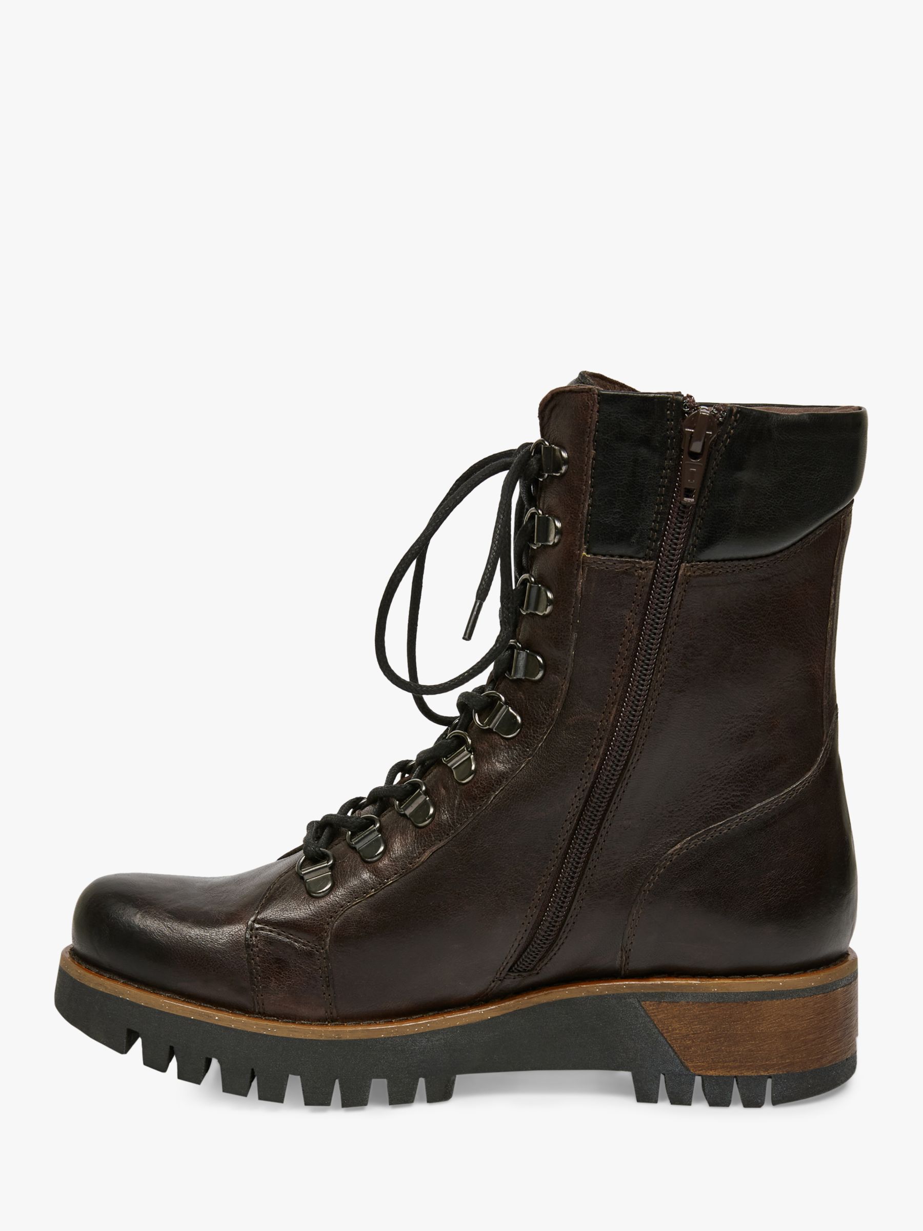 Celtic & Co. Wilds Leather Lace Up Boots, Tanners Brown at John Lewis ...