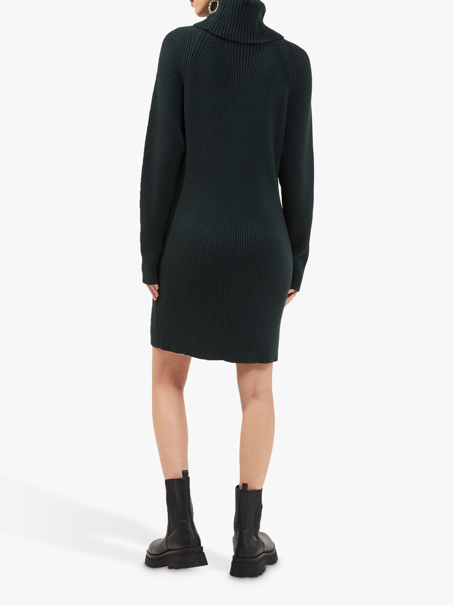 French Connection Katerina Knit Dress, Dark Green at John Lewis & Partners