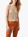French Connection Atissa Sequin Embellished Vest Top, Nude