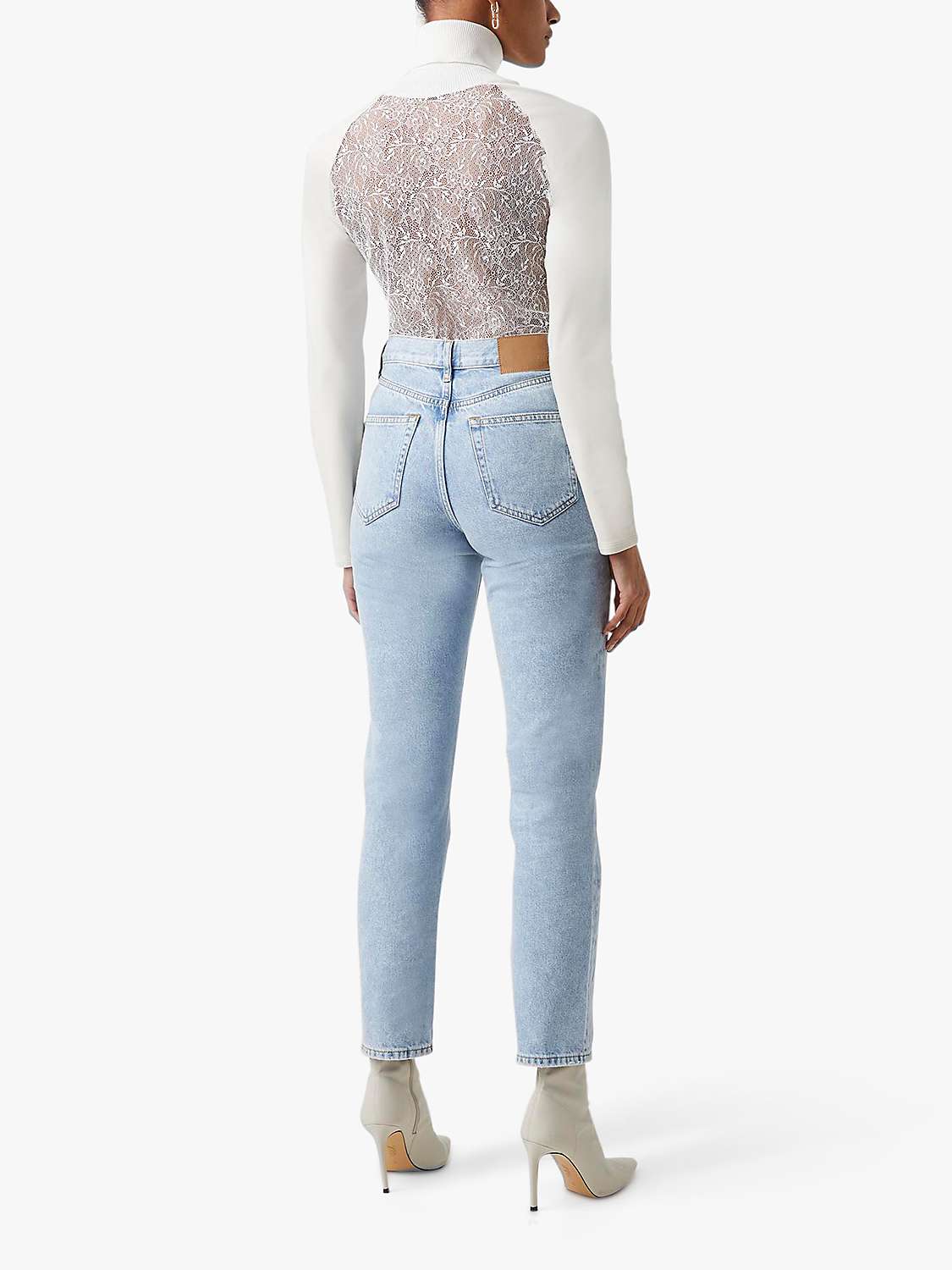 Buy French Connection Sonita Lace Back Top, Classic Cream Online at johnlewis.com
