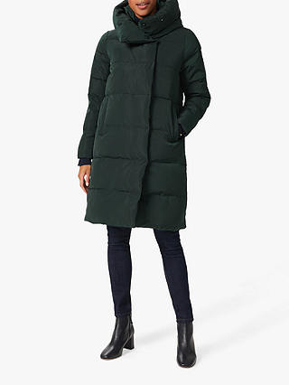 Hobbs Heather Mid Length Puffer Jacket, Dark Ivy Green