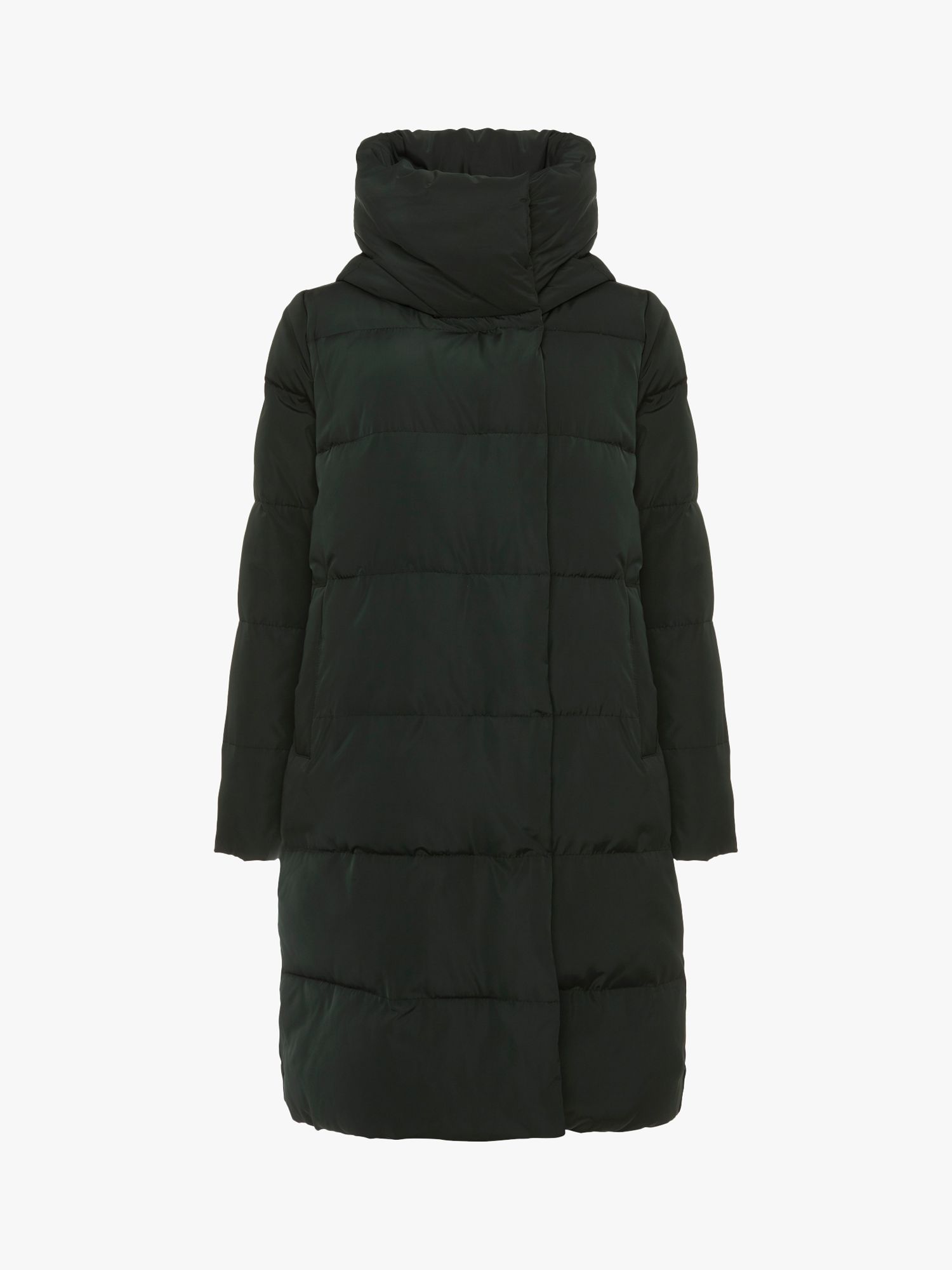 Hobbs Heather Mid Length Puffer Jacket, Dark Ivy Green