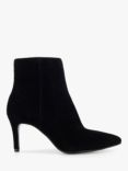 Dune Obsessive2 Suede Pointed Toe Ankle Boots, Black