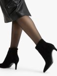 Dune Obsessive2 Suede Pointed Toe Ankle Boots, Black-suede