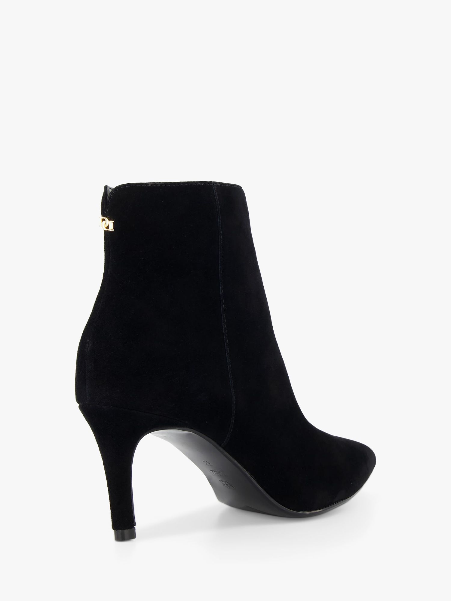 Dune Obsessive2 Suede Pointed Toe Ankle Boots, Black at John Lewis ...