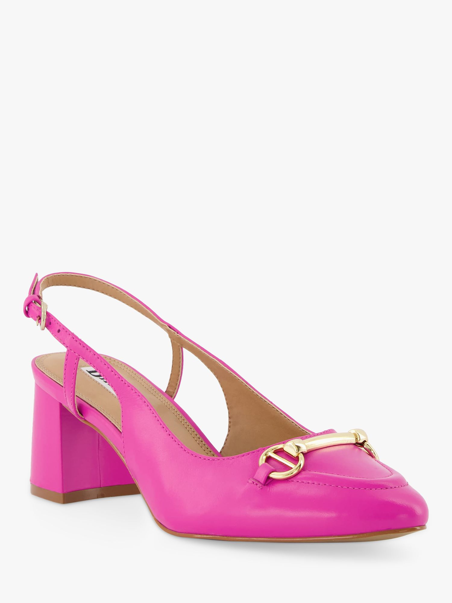 Dune Cassie Leather Sling Back Shoes, Pink