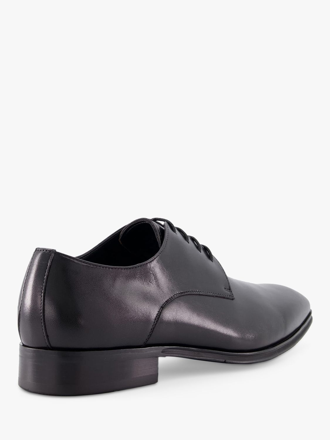 Dune Satchel Leather Lace Up Shoes, Black, 6