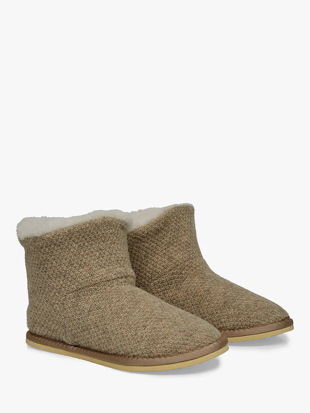 Celtic & Co. Knitted Boot Slippers, Oatmeal