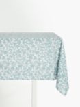 ANYDAY John Lewis & Partners Round Leaf Print Cotton Tablecloth, 180cm, Blue