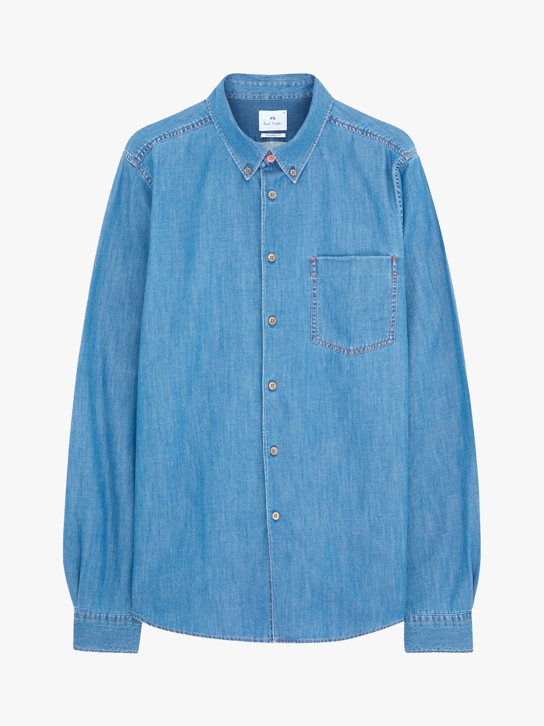 PS Paul Smith Tailored Fit Denim Shirt, Blue