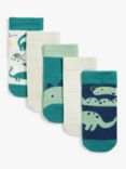 John Lewis & Partners Baby Dinosaur Socks, Pack of 5, Multi
