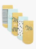 John Lewis & Partners Baby Zebra Socks, Pack of 5, Multi