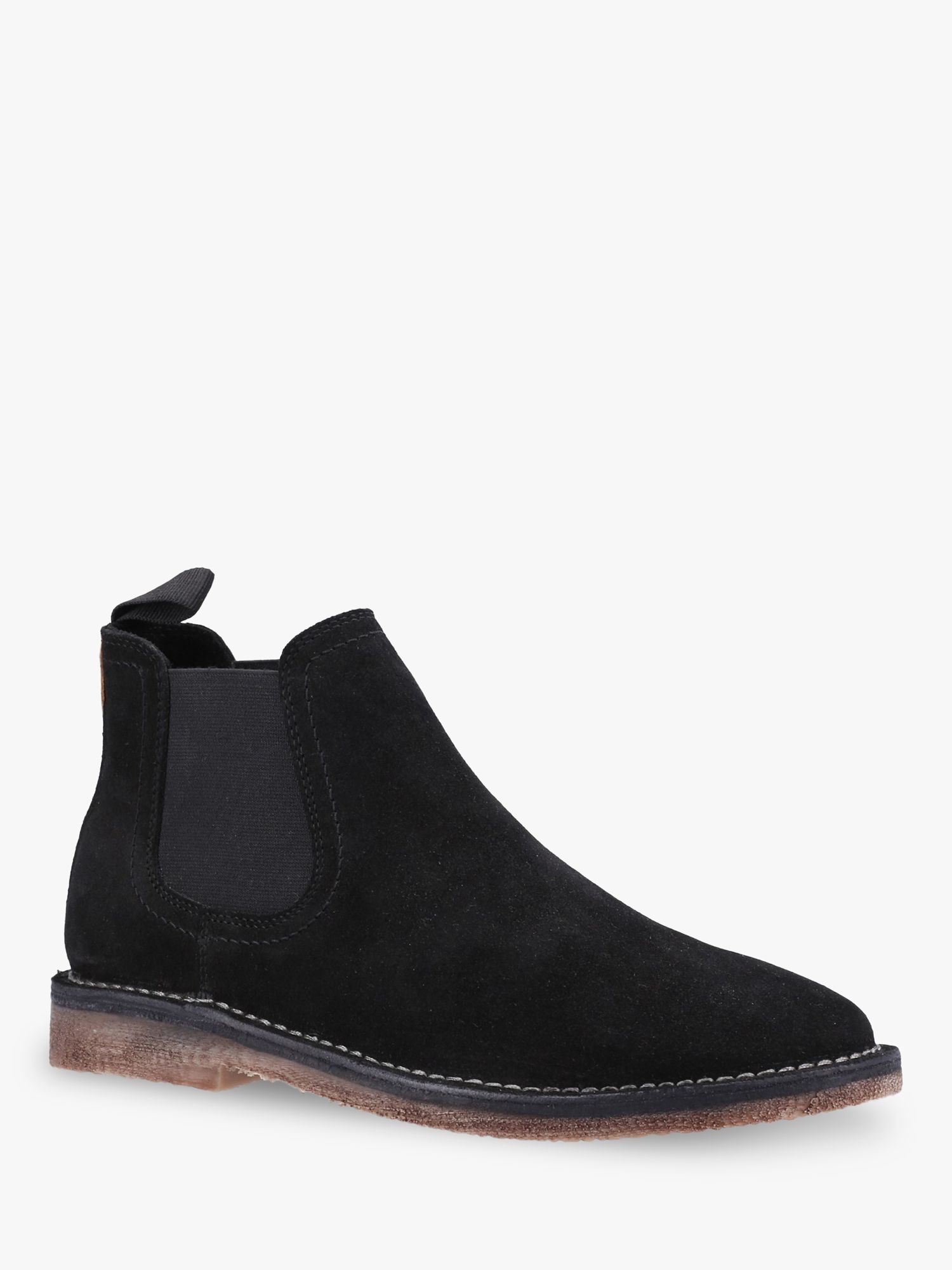 Hush Puppies Shaun Suede Chelsea Boots, Black at John Lewis & Partners