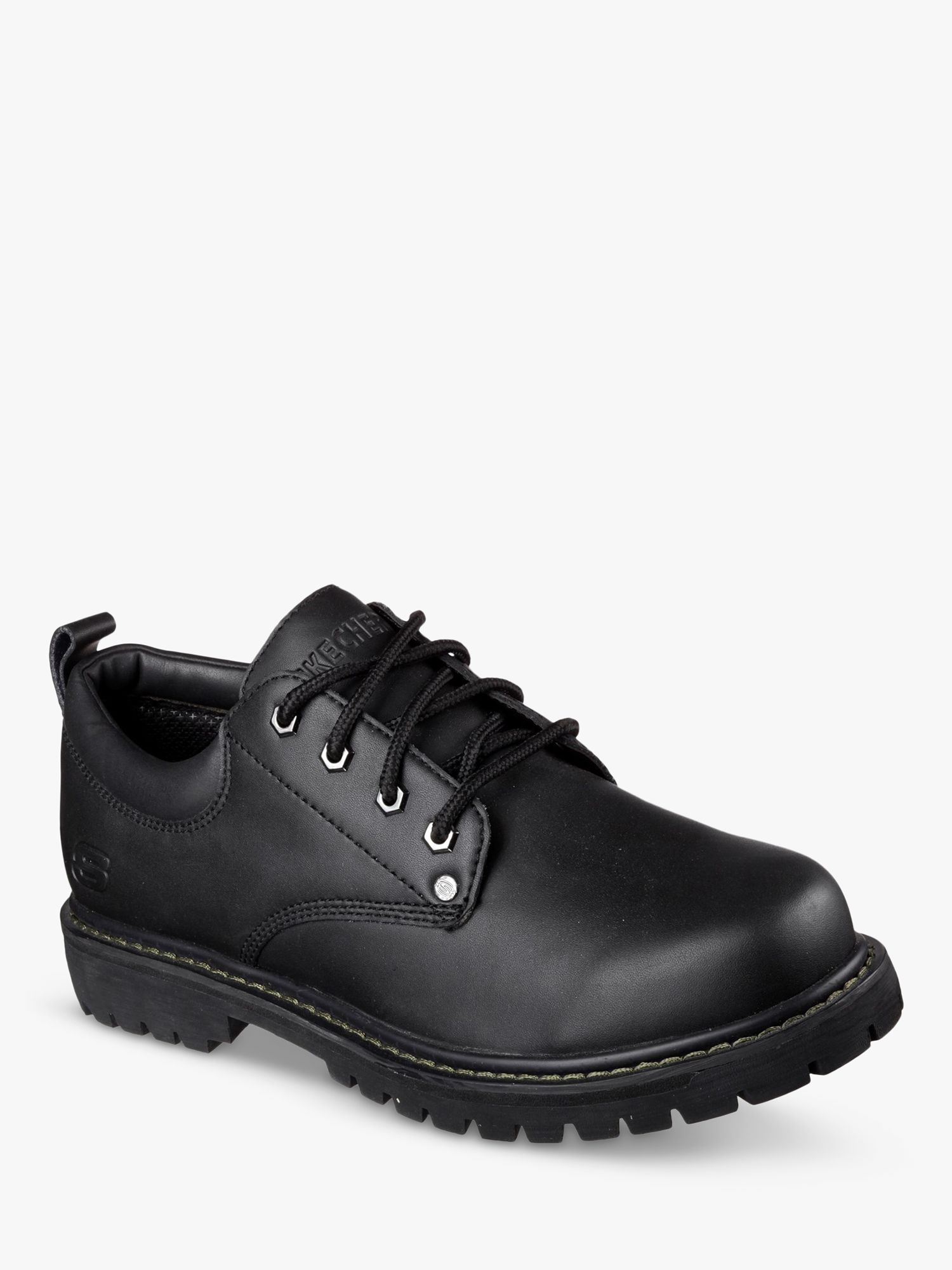 Skechers Tom Cats Leather Lace Up Oxford Shoes, Black, 8