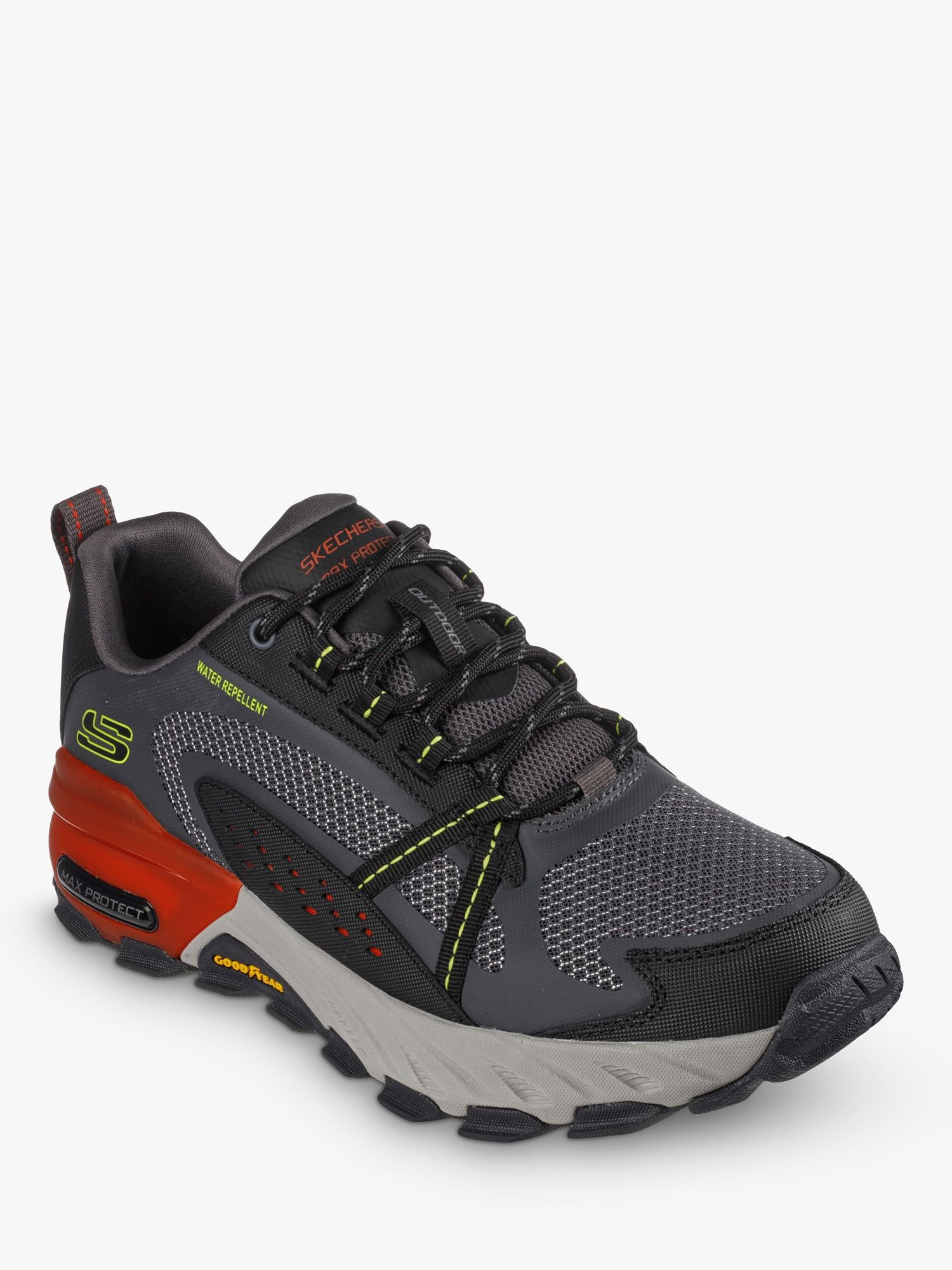 Skechers Max Protect Trainers, Charcoal/Multi at John Lewis & Partners