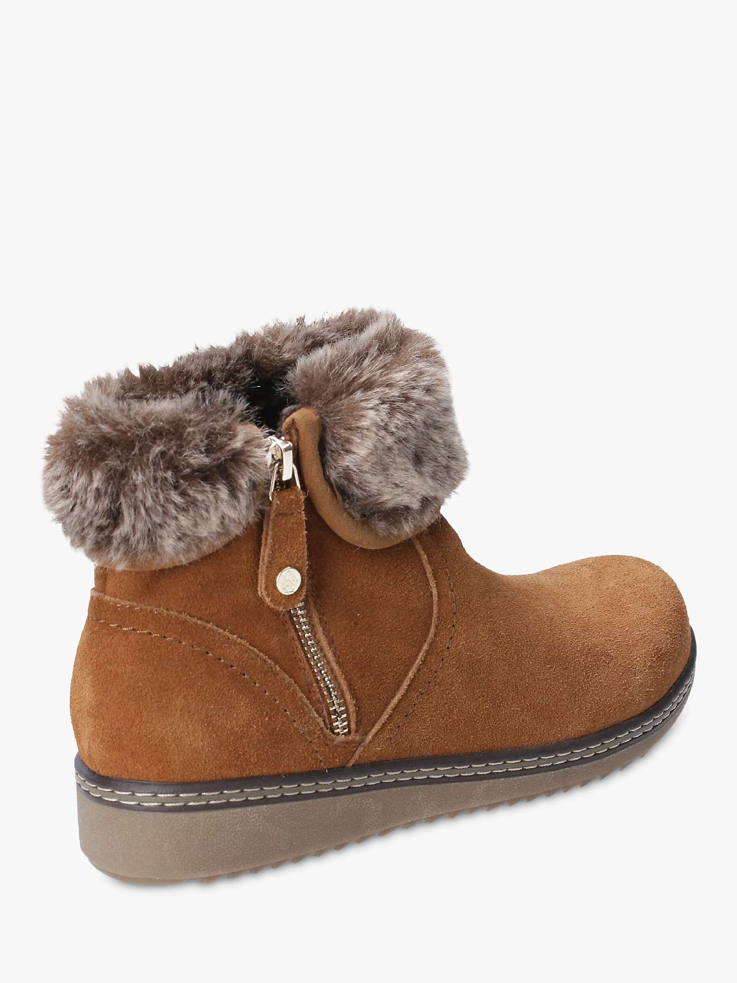 Buy Hush Puppies Penny Suede Faux Fur Wedge Heel Ankle Boots Online at johnlewis.com