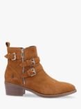 Hush Puppies Jenna Block Heel Suede Ankle Boots, Tan