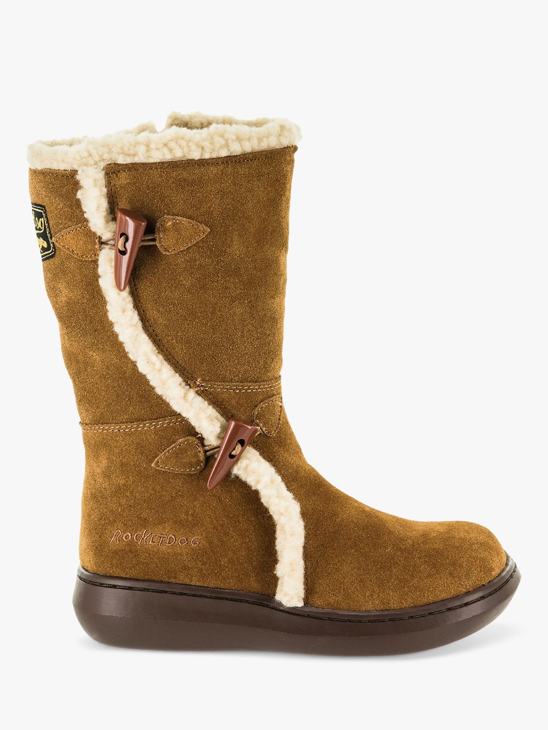 Rocket Dog Slope Suede Faux Shearling Lined Calf Boots