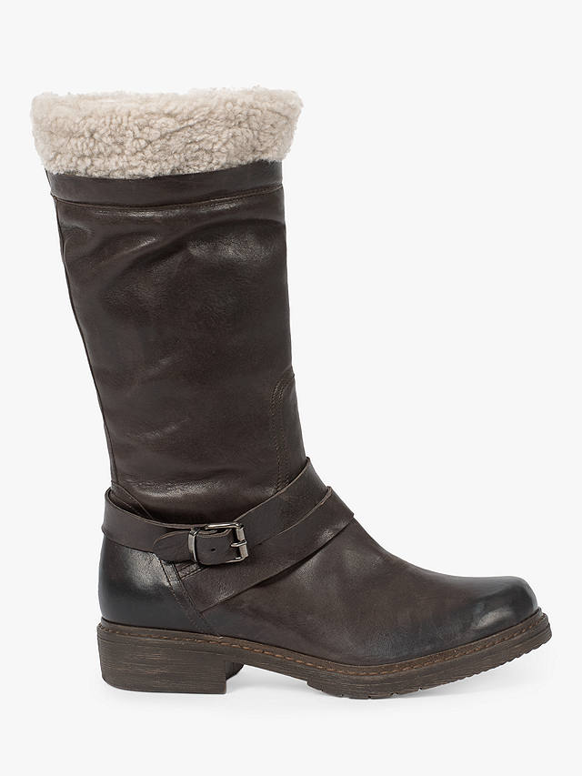 Celtic & Co. Sheepskin Trim Cuff Long Boots, Tanners Brown