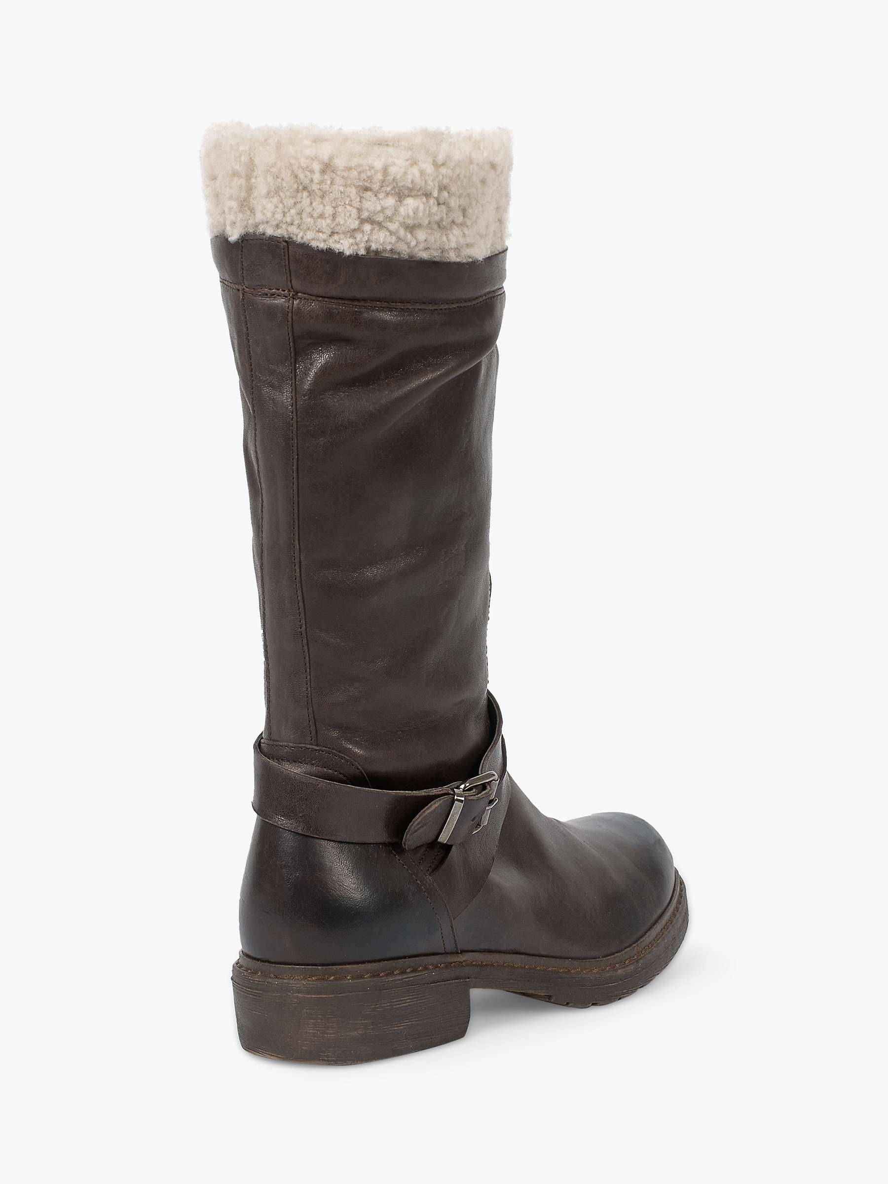 Buy Celtic & Co. Sheepskin Trim Cuff Long Boots, Tanners Brown Online at johnlewis.com