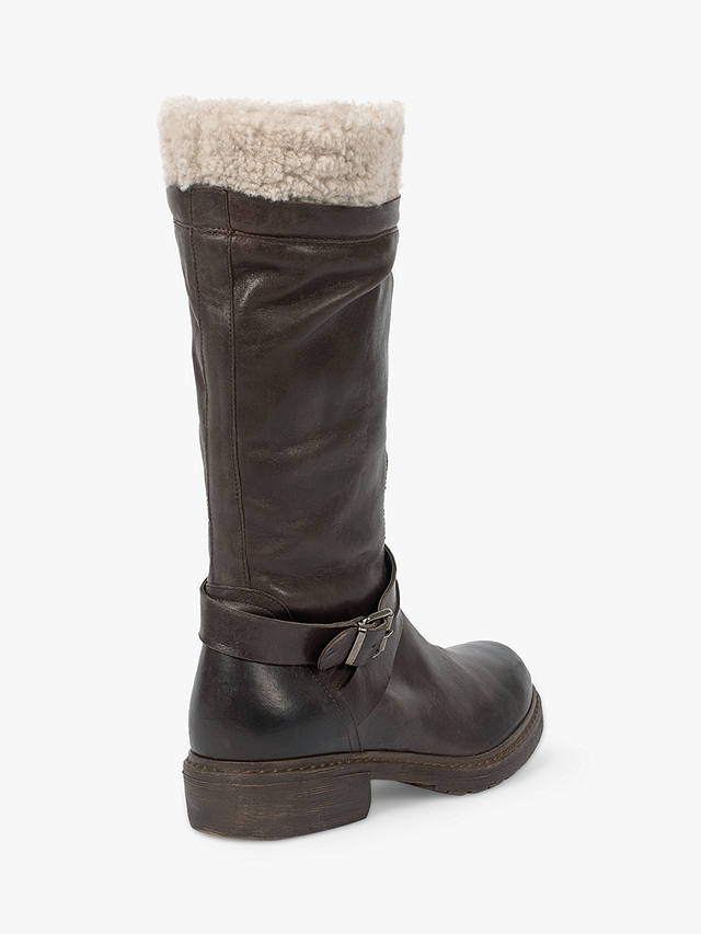 Celtic & Co. Sheepskin Trim Cuff Long Boots, Tanners Brown