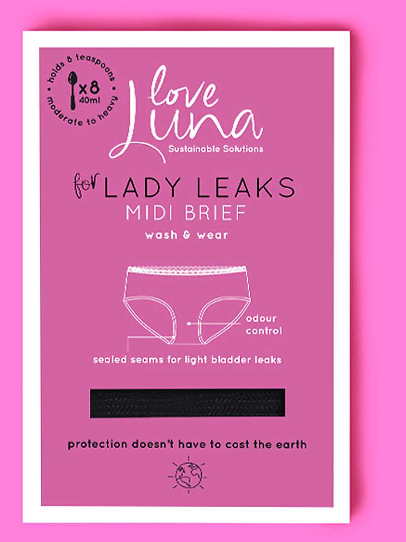 Buy Love Luna Lady Leaks Midi Knickers, Black Online at johnlewis.com
