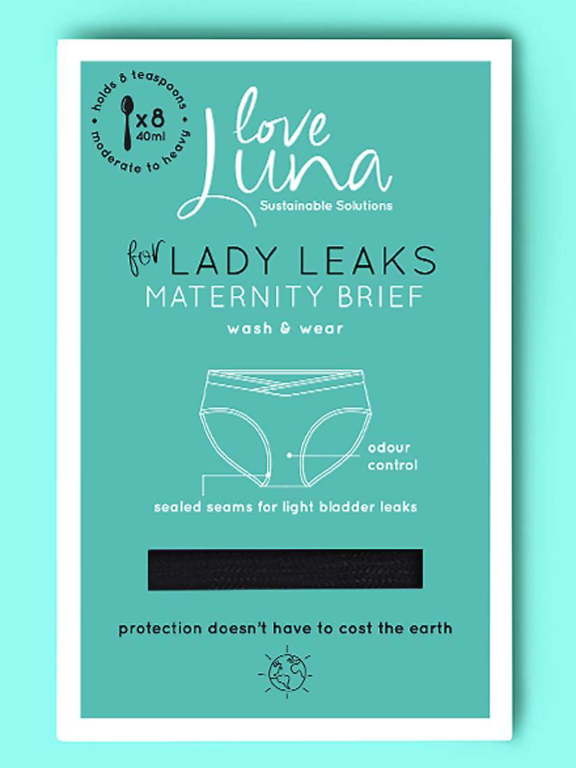 Buy Love Luna Lady Leaks Maternity Knickers, Black Online at johnlewis.com