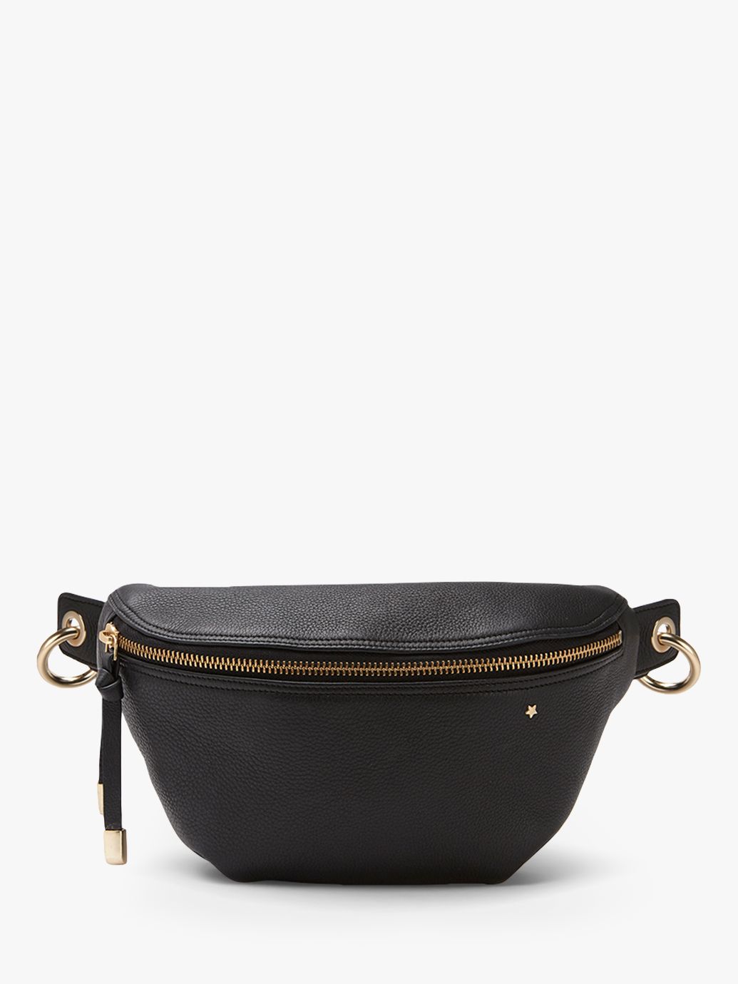 Mint Velvet Stephanie Leather Bum Bag, Black