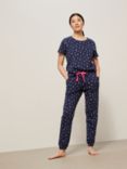 John Lewis & Partners Parakeet Print Pyjama Set, Navy