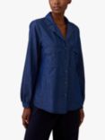 Finery Lizbeth Denim Shirt, Dark Blue