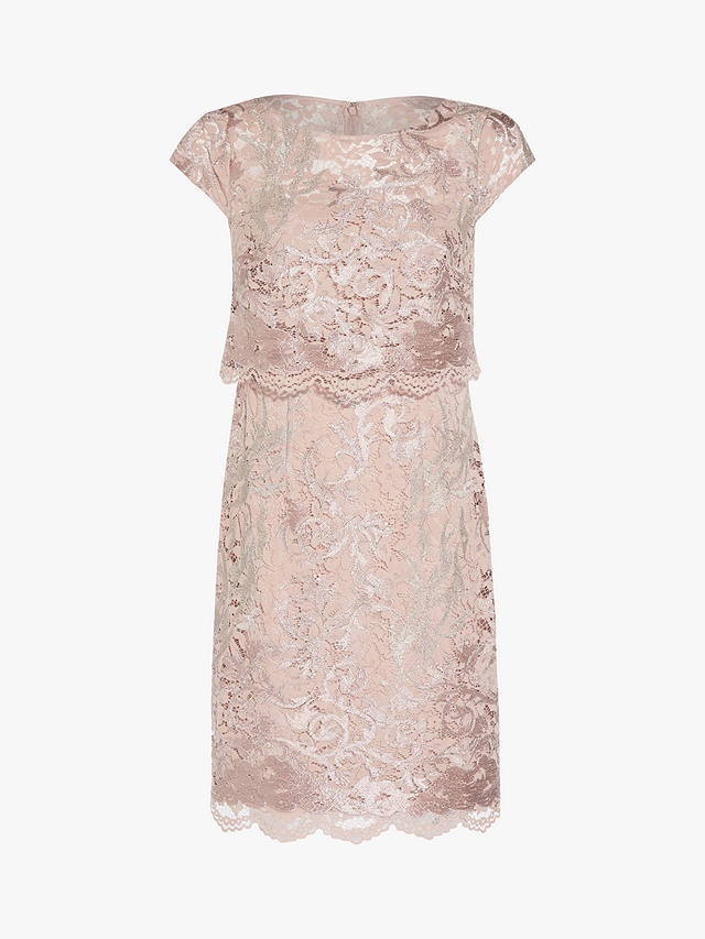 Adrianna Papell Embroidered Lace Dress, Dusty Rose