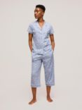John Lewis & Partners Oscar Star Cropped Pyjamas Set, Blue
