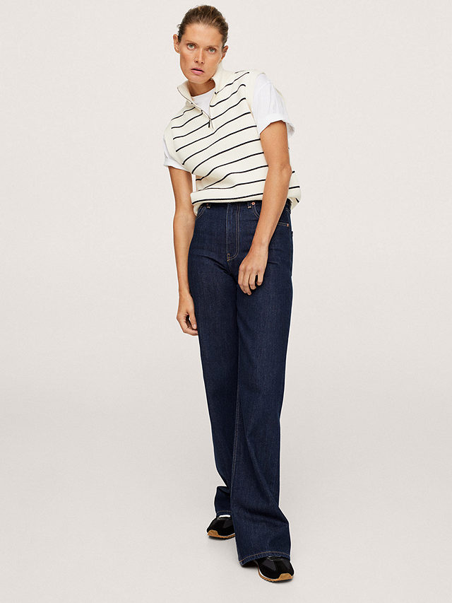 Mango Telma Long Jeans, Navy, 4