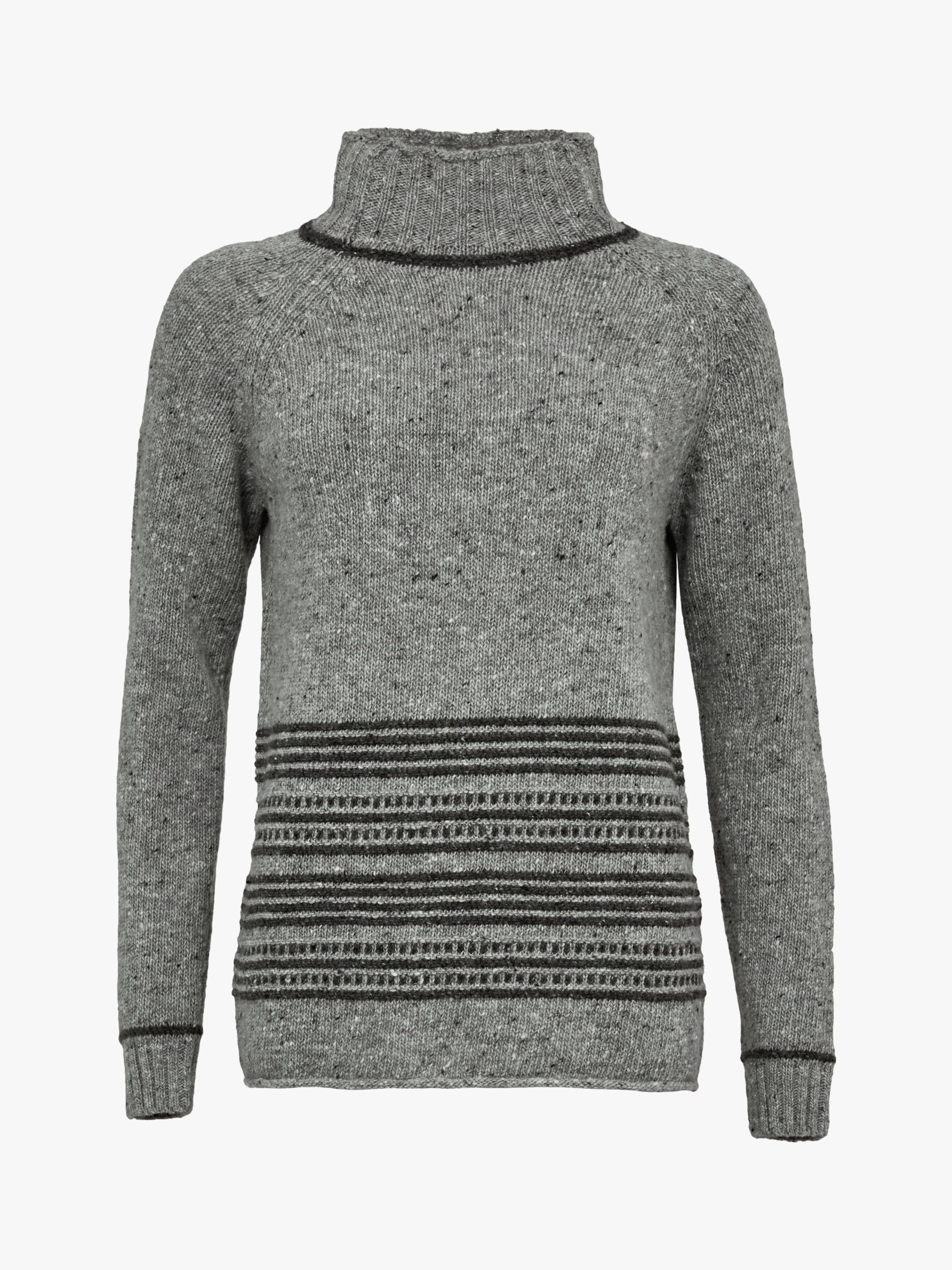 Celtic & Co. Funnel Neck Flecked Wool Jumper, Grey at John Lewis & Partners