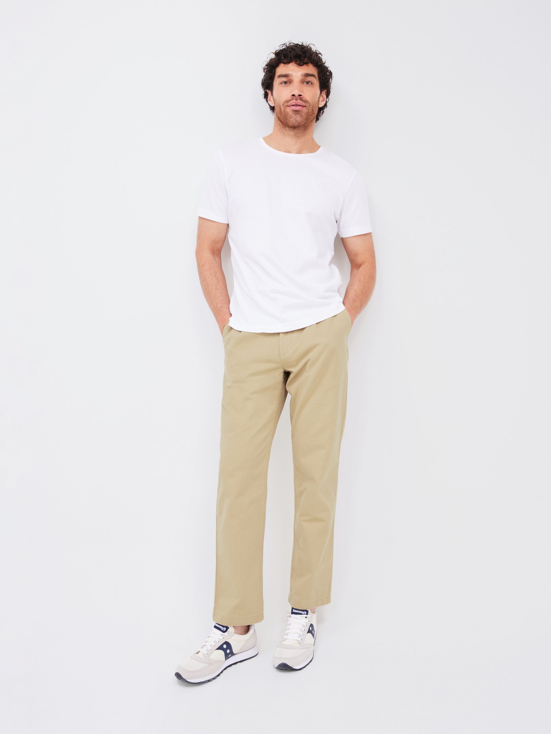 John Lewis Relaxed Fit Cotton Chinos, Sand at John Lewis & Partners