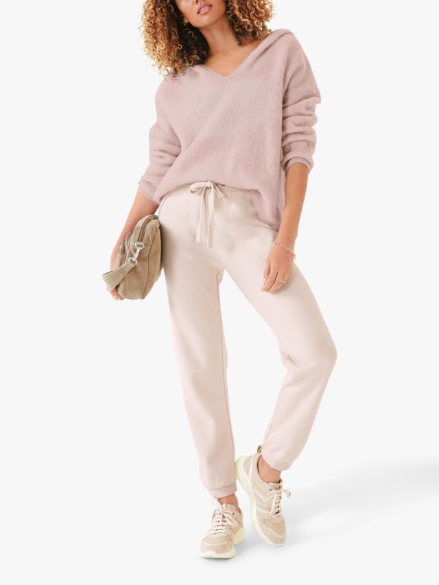 HUSH Soft Knit Loungwear Hoodie, Blushed Oatmeal, XXS