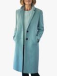 Pure Collection Boiled Wool Knee Length Coat