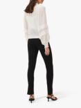 Phase Eight Sabrina Zipped Hem Ponte Trousers, Black