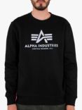 Alpha Industries Basic Reflective Logo Sweatshirt, 03 Black/Silver