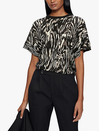 Ted Baker Veria Abstract Print T-Shirt, Black/Multi