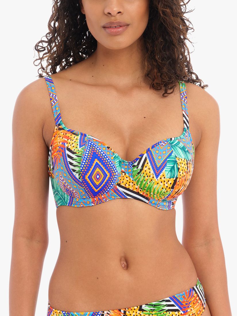 tolerantie Jeugd lengte Freya Cala Palma Aztec Print Sweetheart Bikini Top, Multi