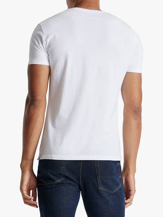 SPOKE Cotton Straight Fit Crew Neck T-Shirt, White