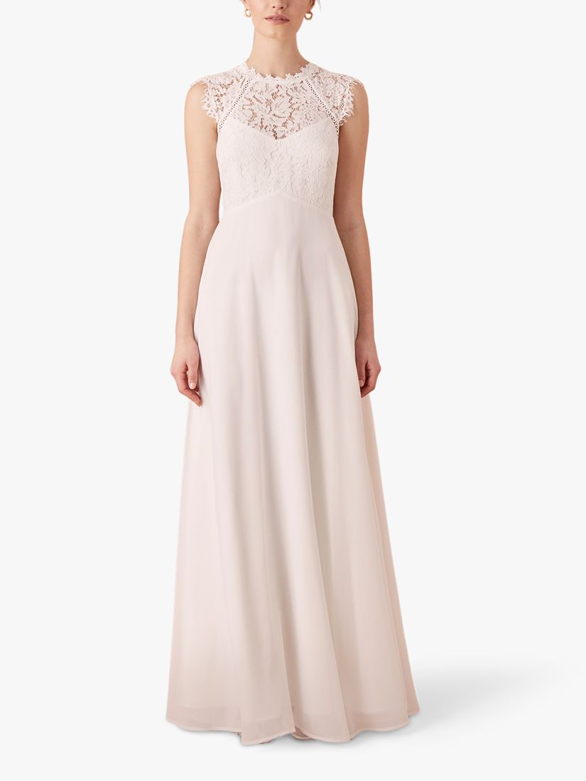 Monsoon Lilian Lace Wedding Dress, Ivory at John Lewis & Partners