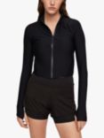 Mango Warmyj Zip Front Sweatshirt, Black