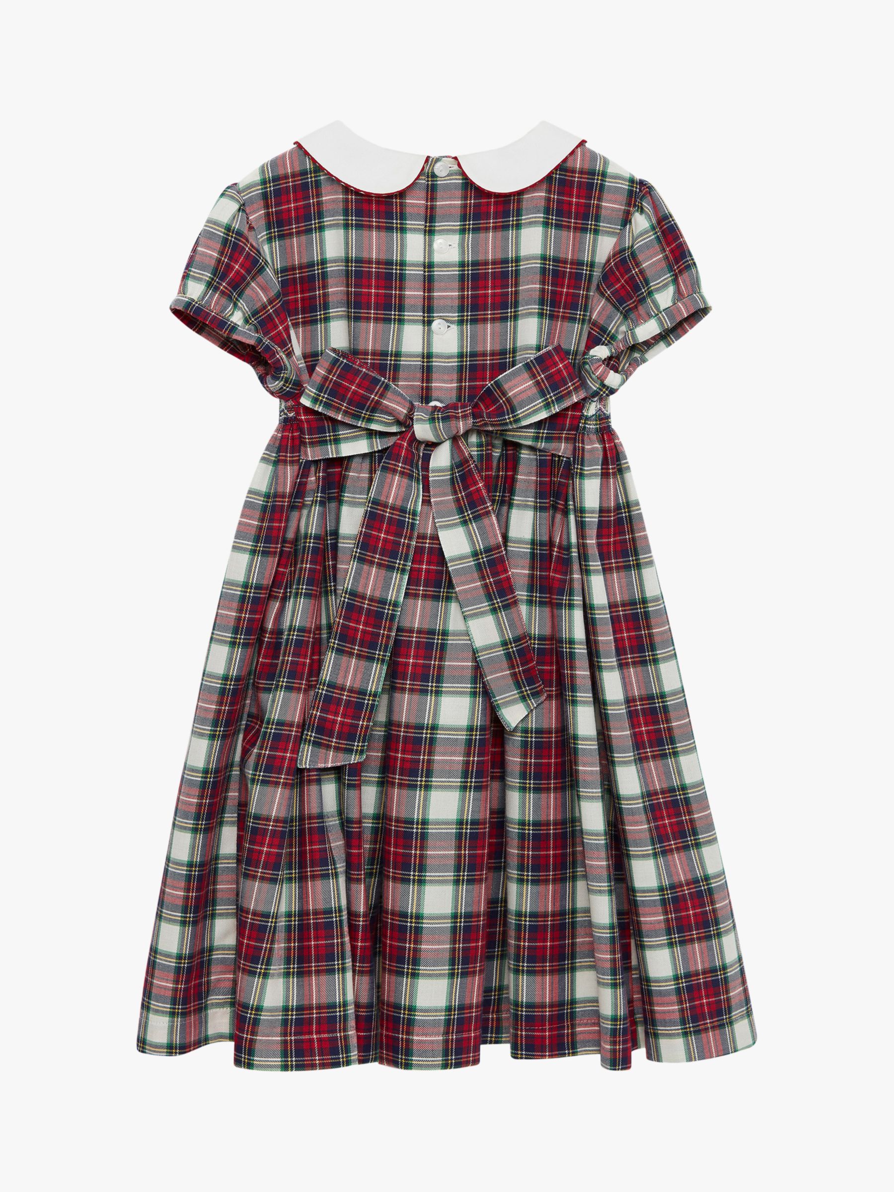 Trotters Kids' Charlotte Tartan Smock Dress, Multi at John Lewis & Partners