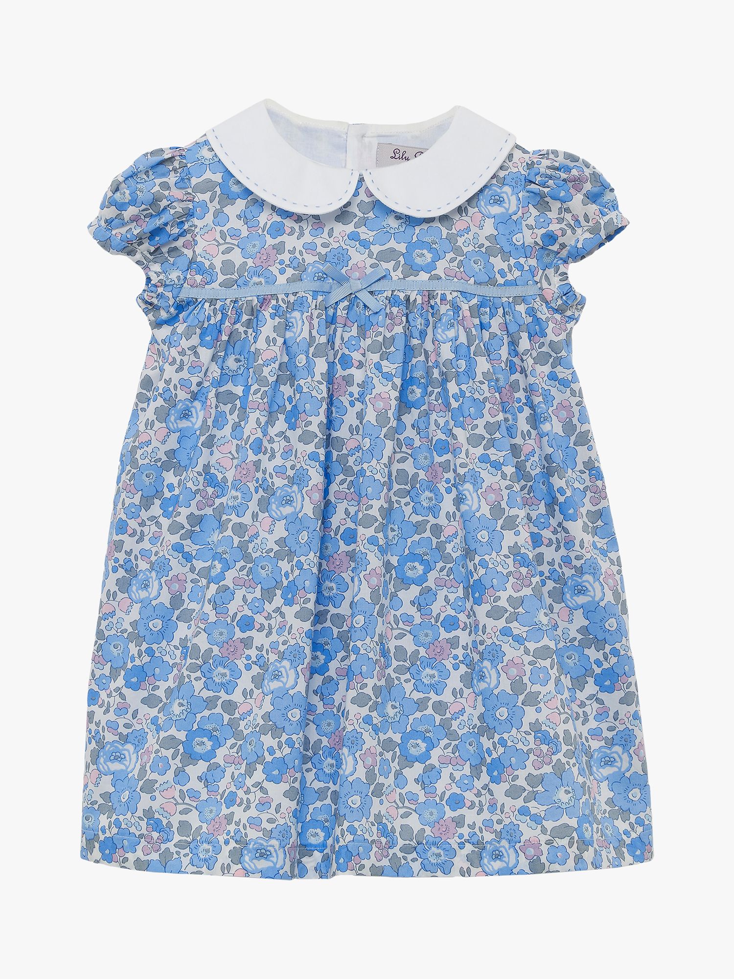 Trotters Lily Rose Baby Betsy Liberty Floral Print Dress, Blue, 3-6 months