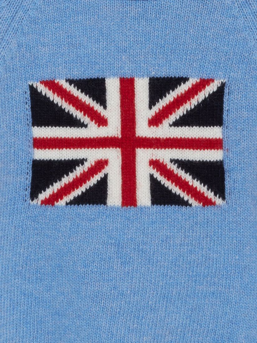 Buy Trotters Baby George Union Jack Graphic Jumper, Pale Blue Online at johnlewis.com