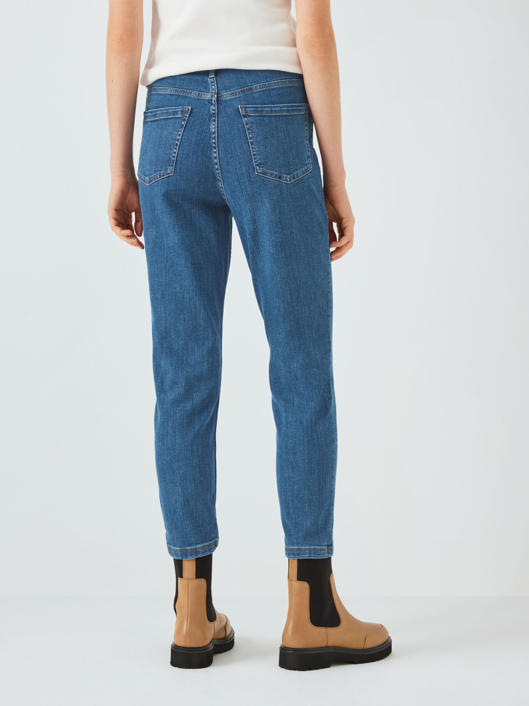 John Lewis ANYDAY Hoxton Mom Jeans, Mid Wash, 6